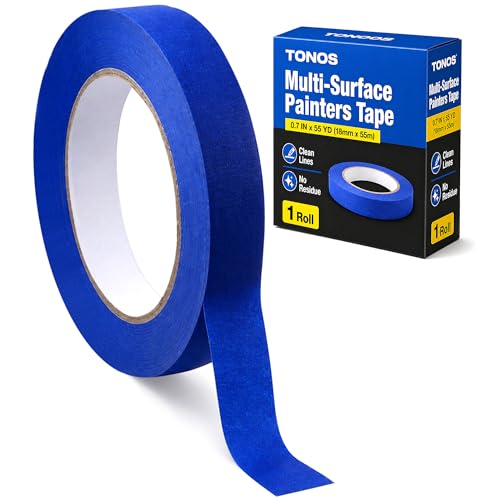 Blue painter's tape, low residue, for trading card shipping